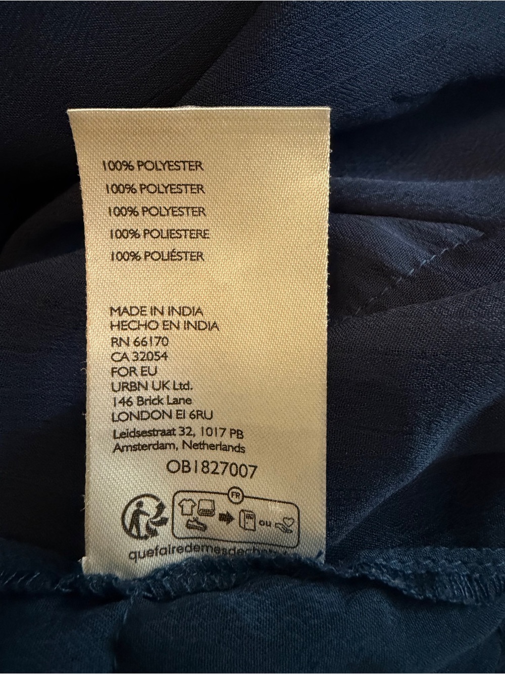 Navy Ruffle Sheer Dress - Picture 5 of 5